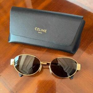 Celine Gold and Black Sunglasses